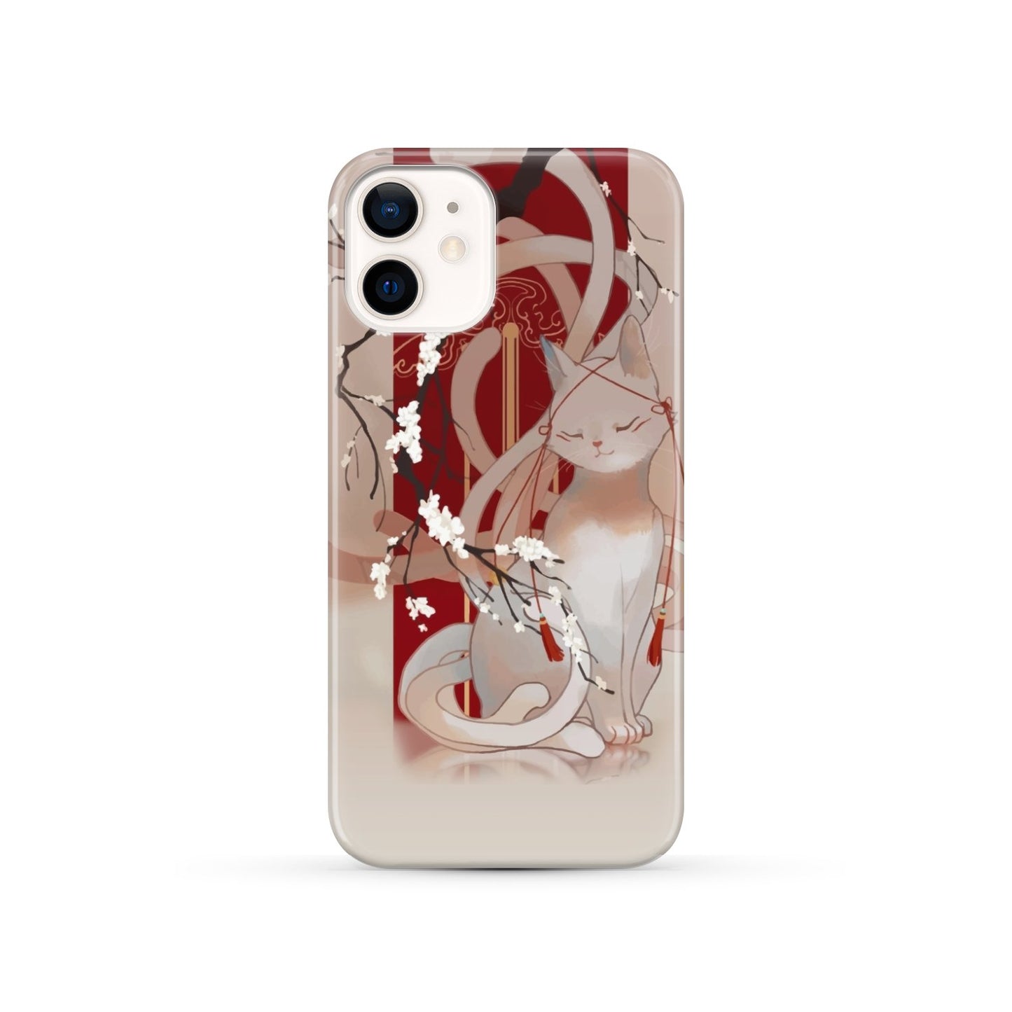 White Cat Phone Case iPhone 12
