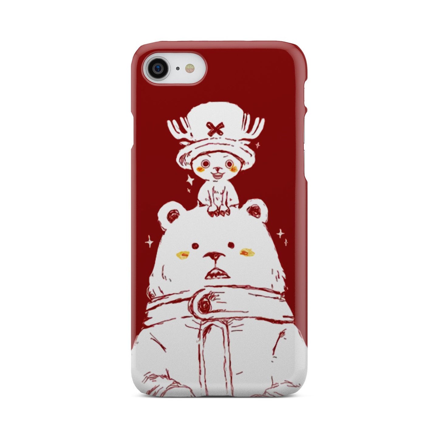 One Piece Chopper and Cute Bear Phone Case iPhone 8