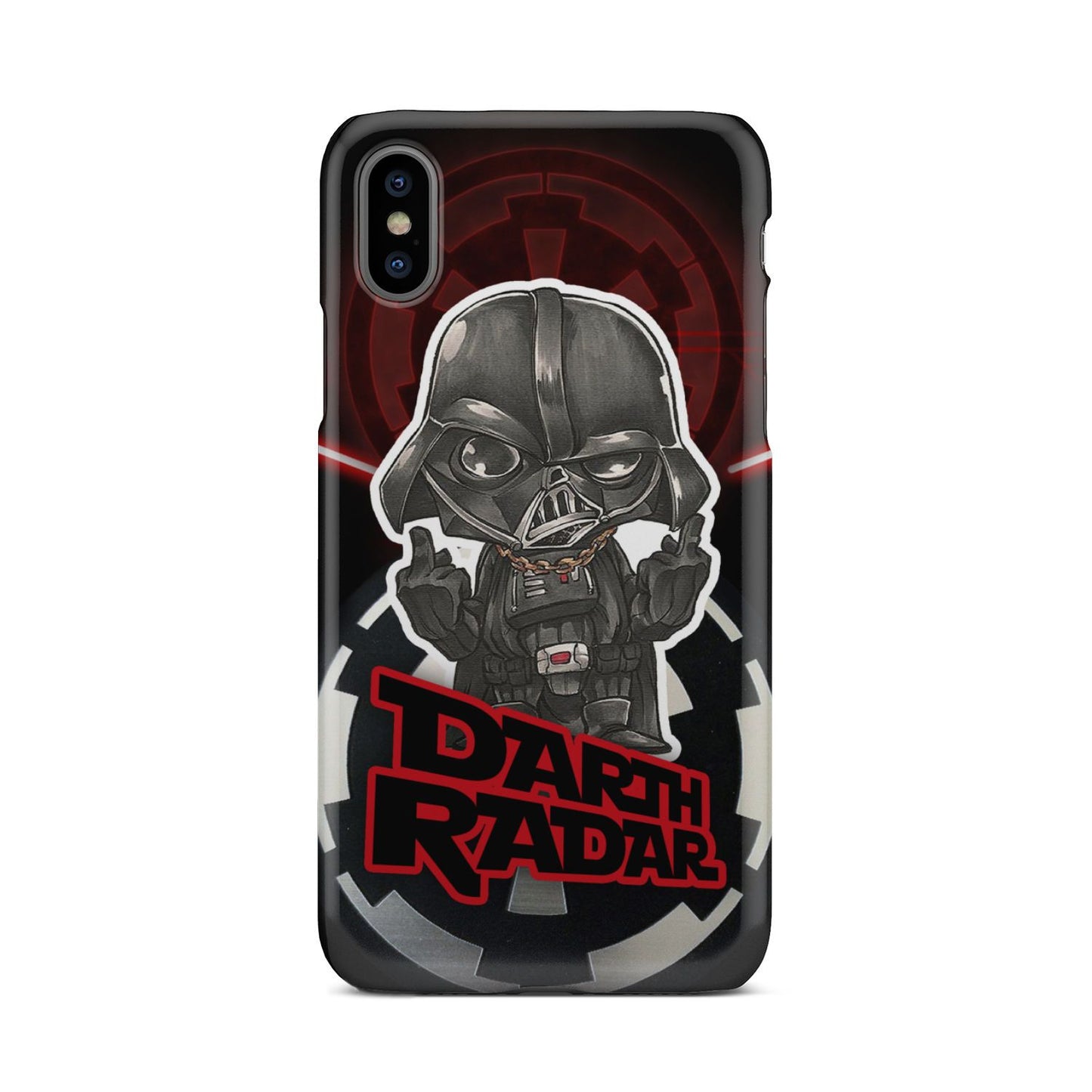 Star Wars Imperial Darth Vader Middle Finger's Up Phone Case iPhone X