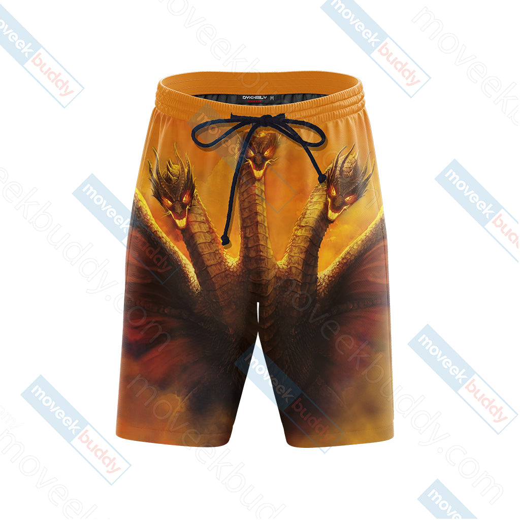 Godzilla King Of The Monsters - Ghidorah Beach Shorts