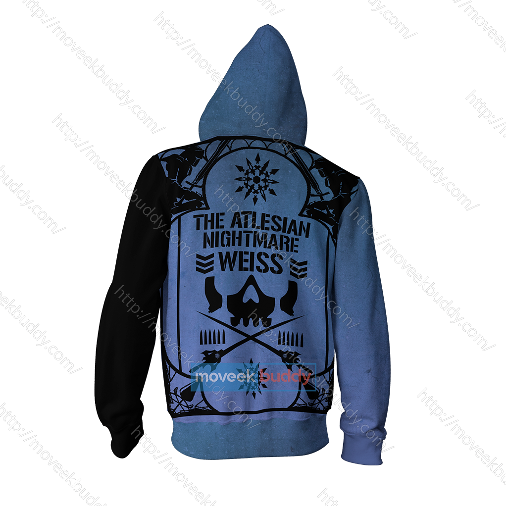 RWBY Weiss The Atlesian Knightmare Symbol Zip Up Hoodie