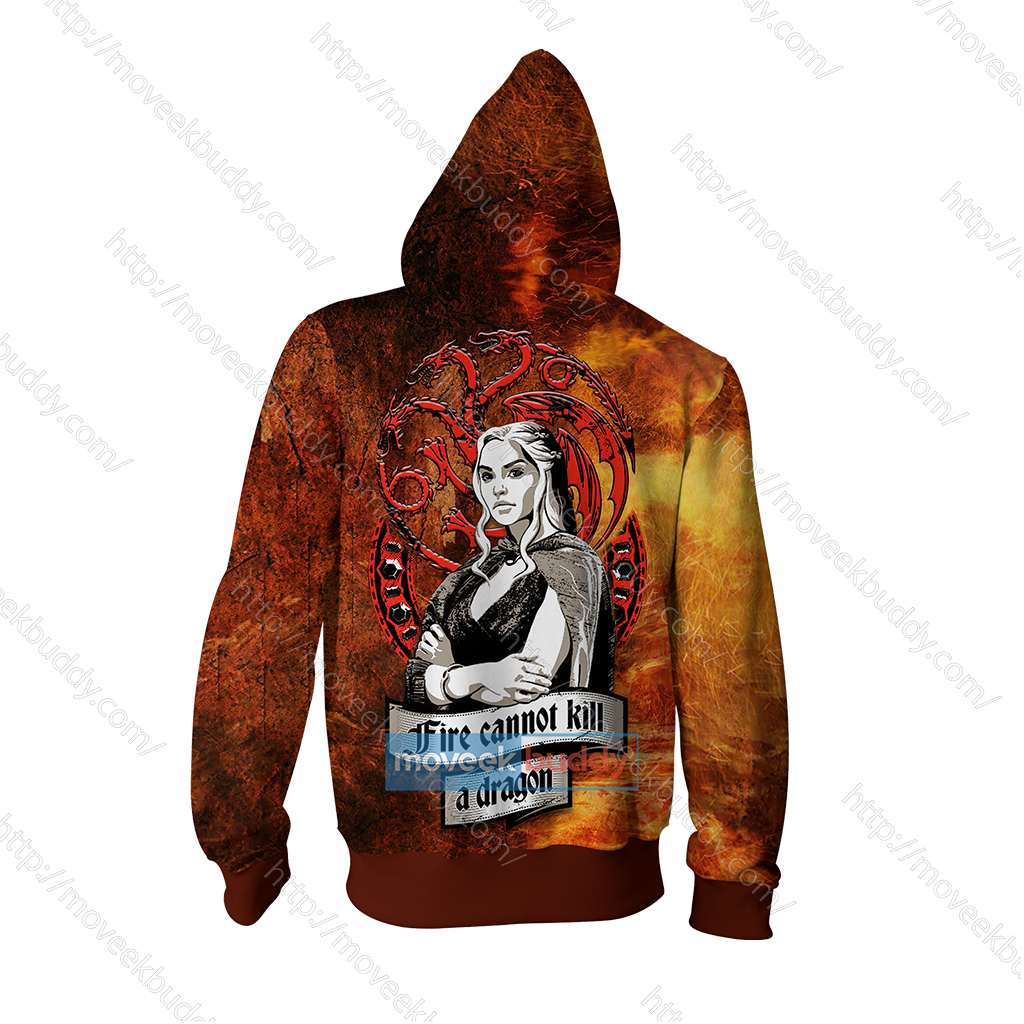 Daenerys Targaryen Game Of Thrones Zip Up Hoodie