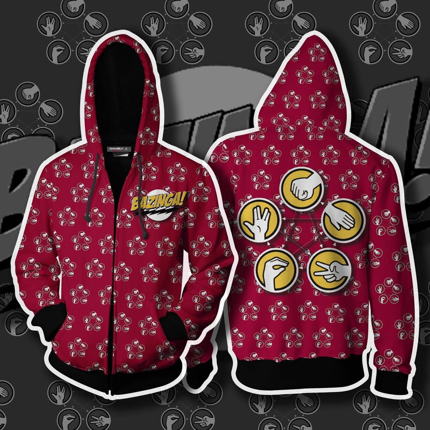 The Big Bang Theory Zip Up Hoodie XS
