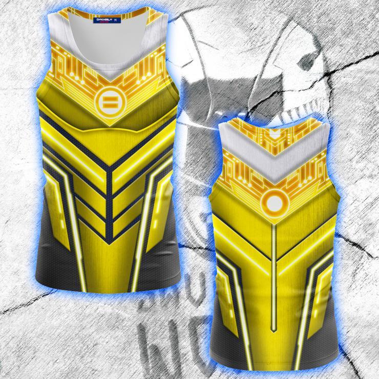 Power Ranger ZEO Cosplay 3D Tank Top S Gold Ranger