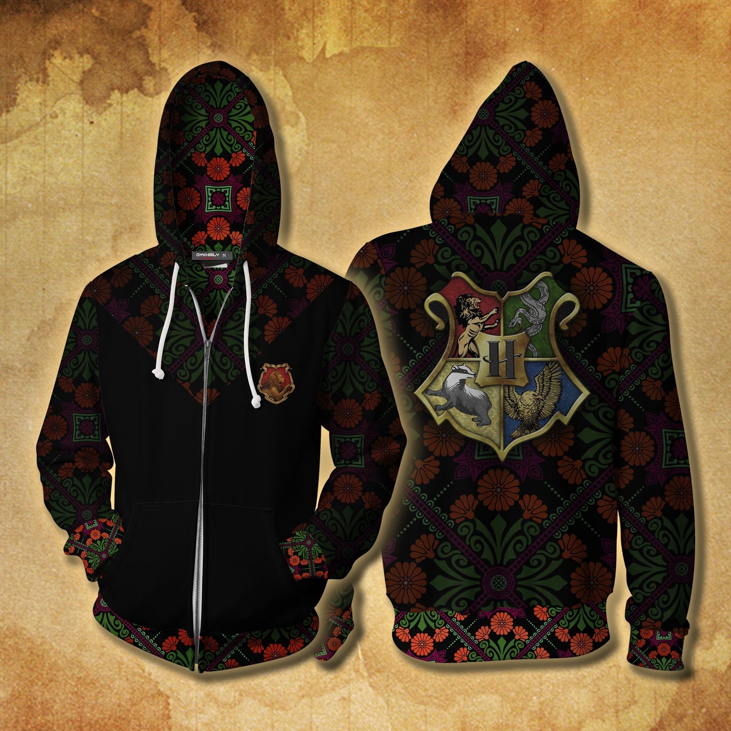 Gryffindor House Harry Potter New Collection Unisex 3D T-shirt Zip Hoodie S