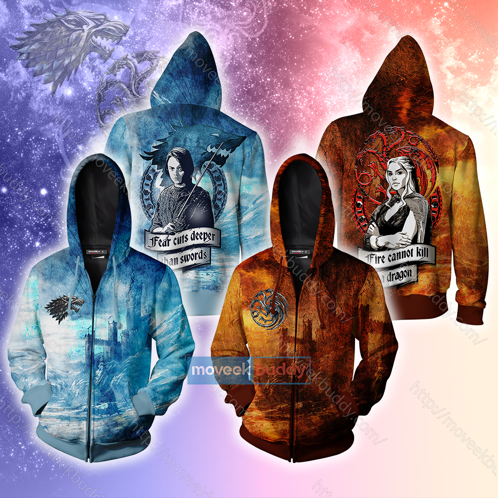 Daenerys Targaryen Game Of Thrones Zip Up Hoodie
