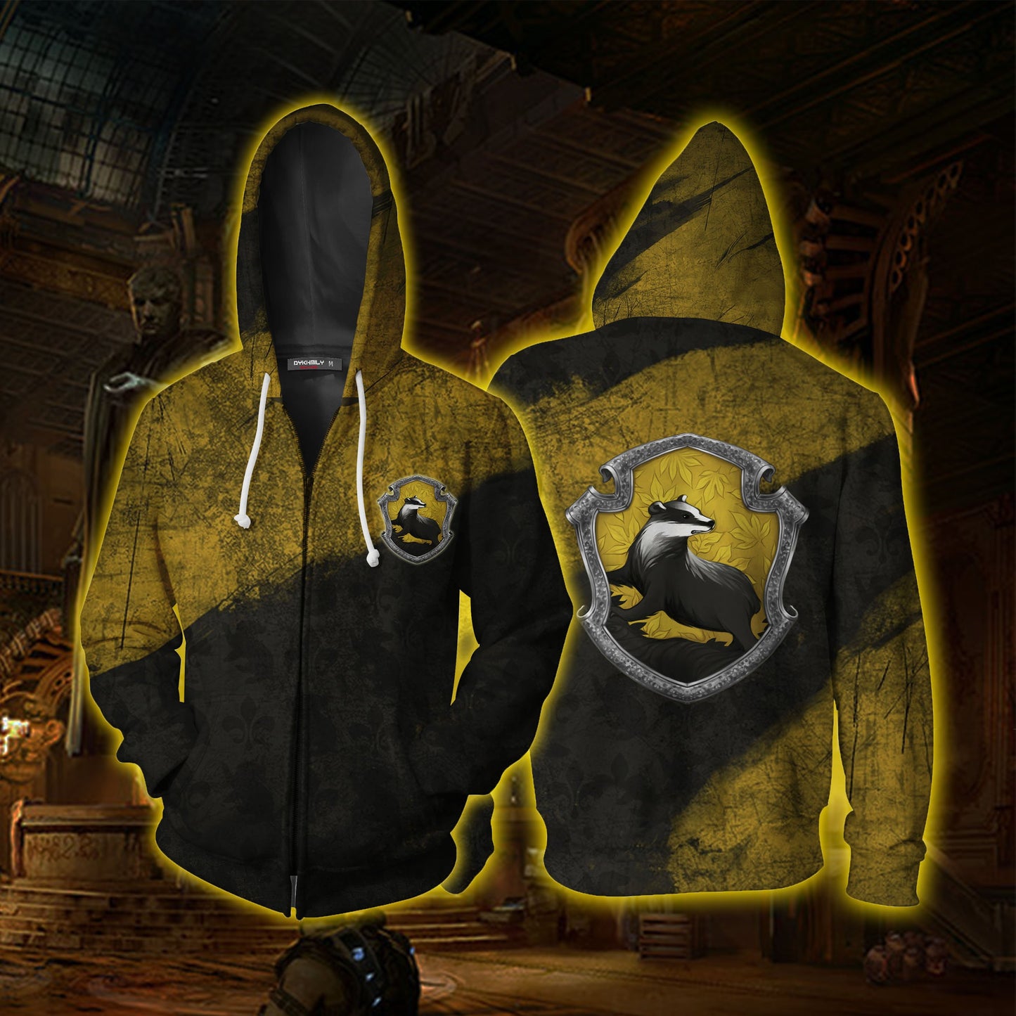 Harry Potter Hufflepuff House Zip Up Hoodie S
