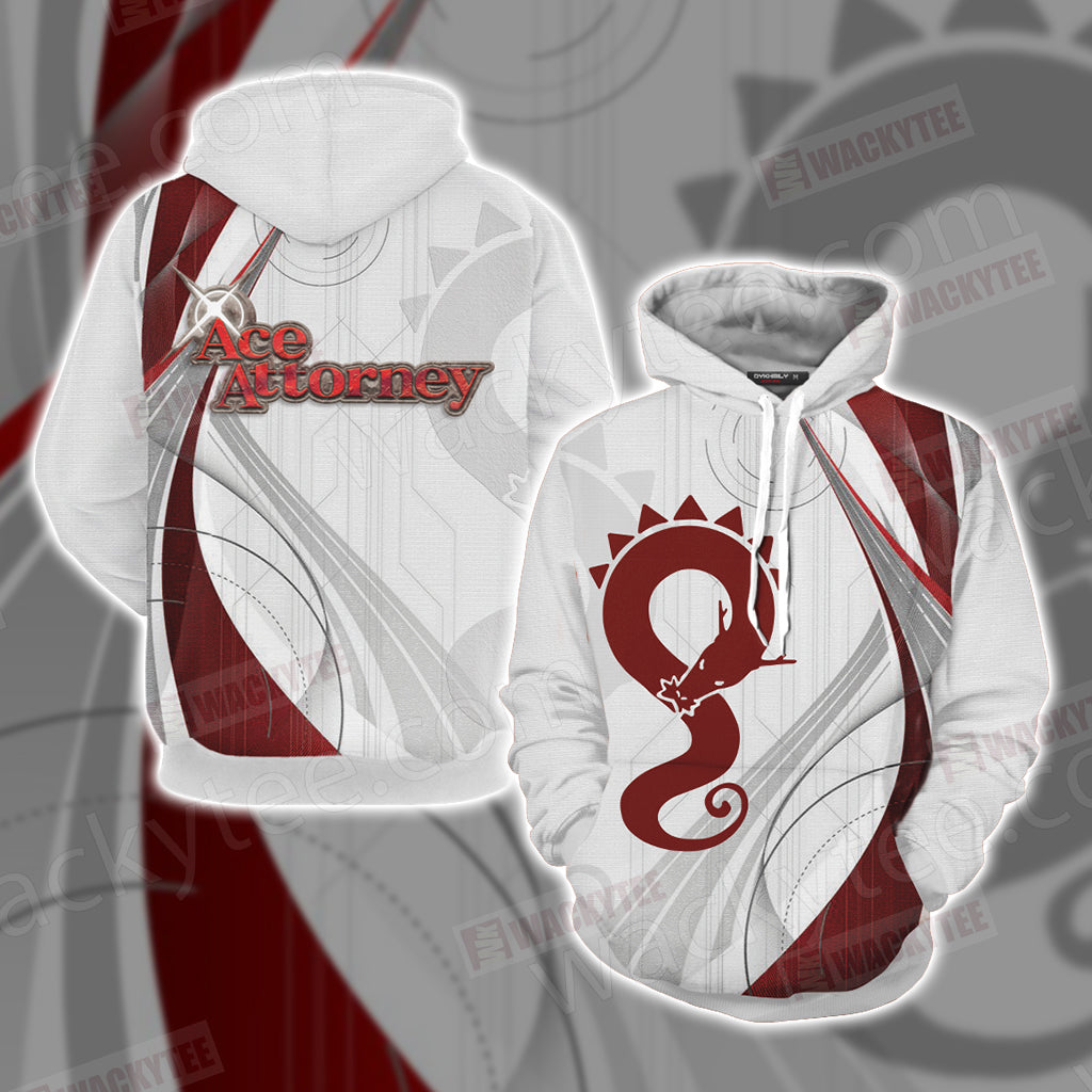 Ace Attorney - Defiant Dragon logo Unisex 3D T-shirt Hoodie S
