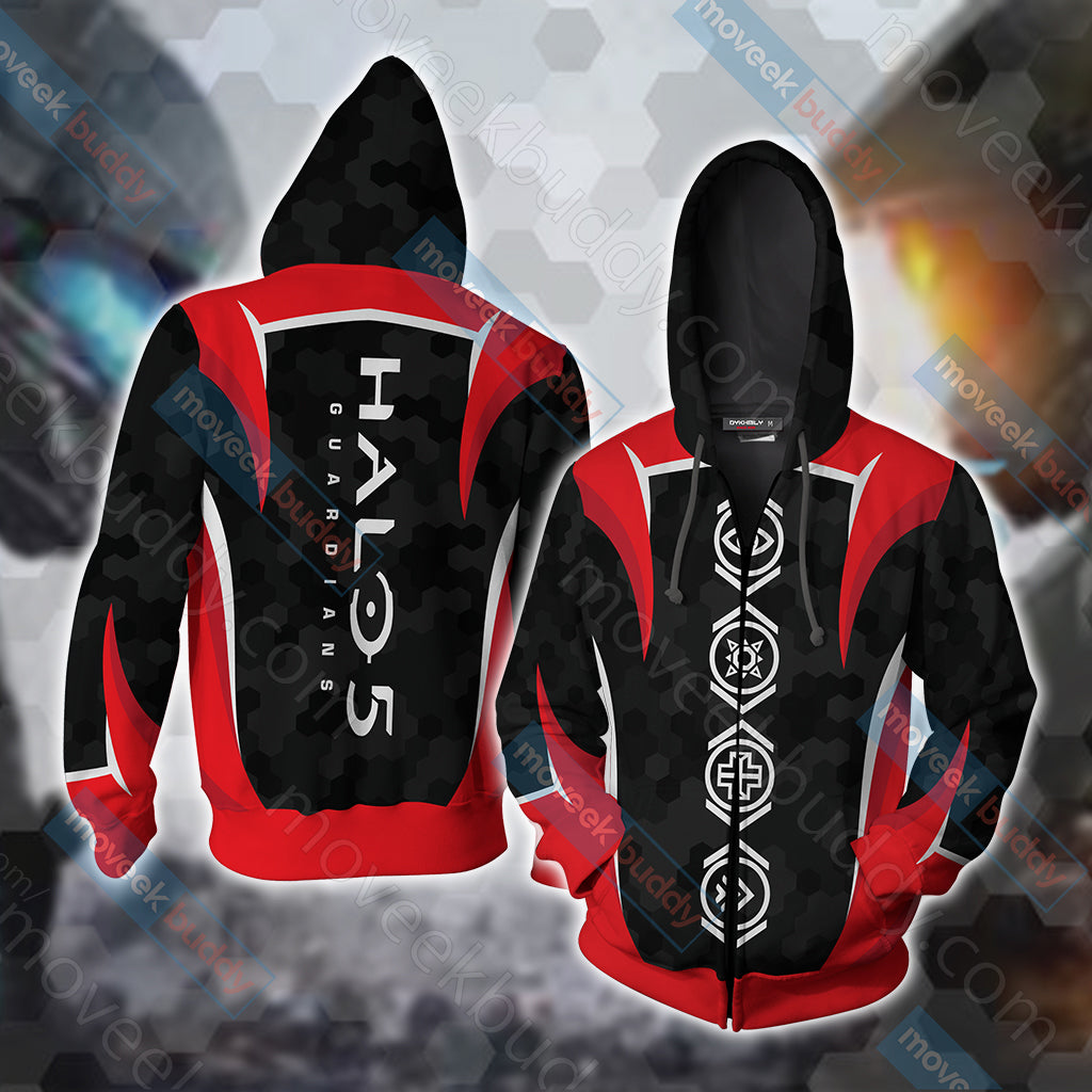 Halo 5: Guardians - Power-Up Icons Unisex 3D T-shirt Zip Hoodie XS