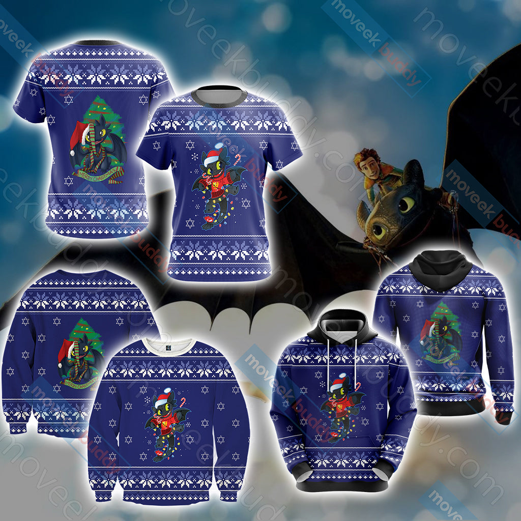 How To Train Your Dragon Christmas Style Unisex 3D Sweater