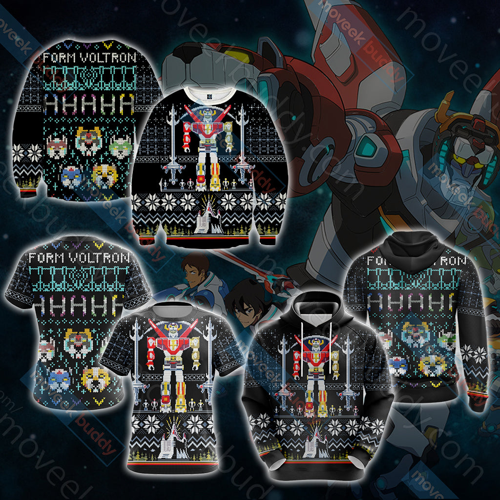 Voltron Knitting Style Unisex 3D Sweater