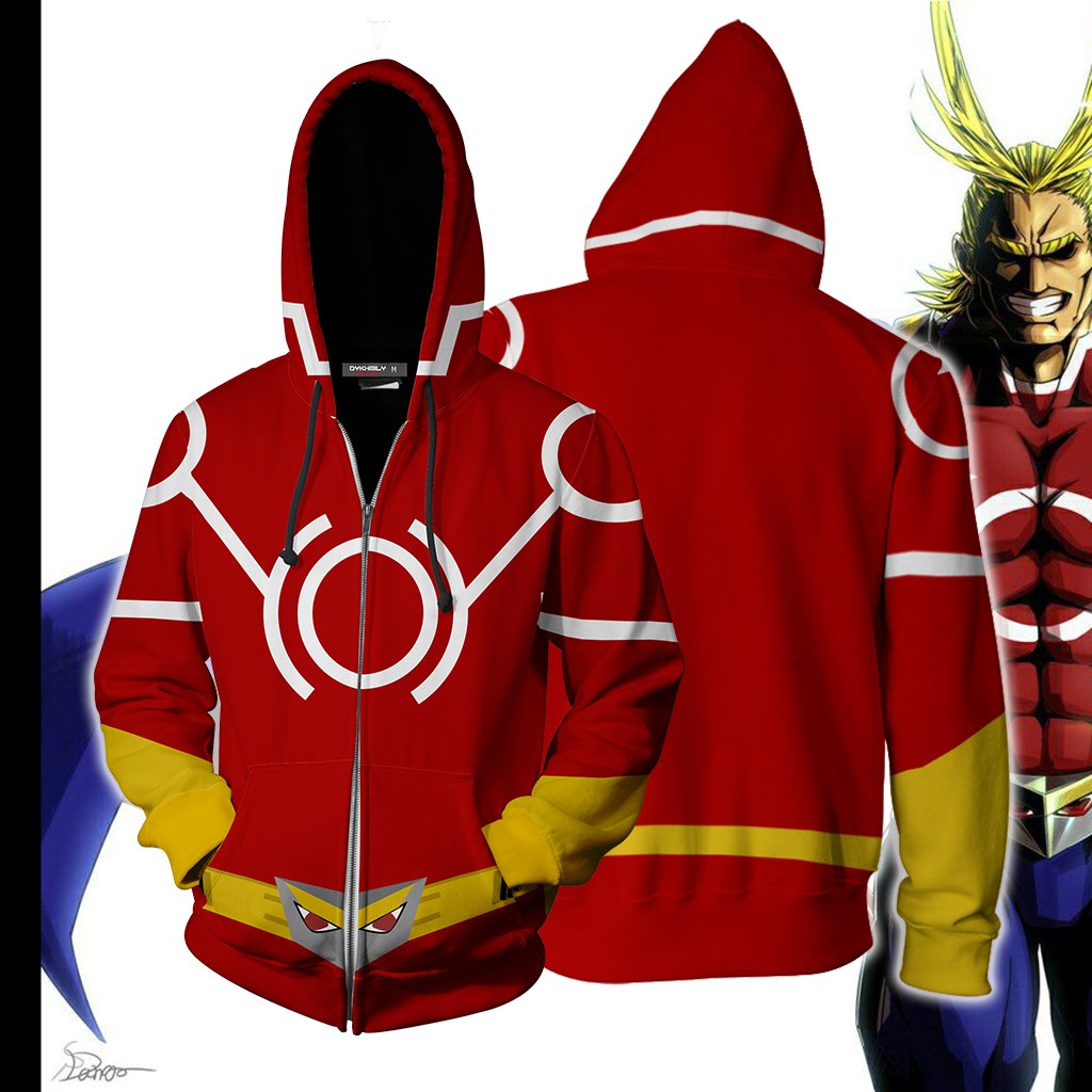 Boku No Hero Academia All Mighty Cosplay Zip Up Hoodie Jacket XS