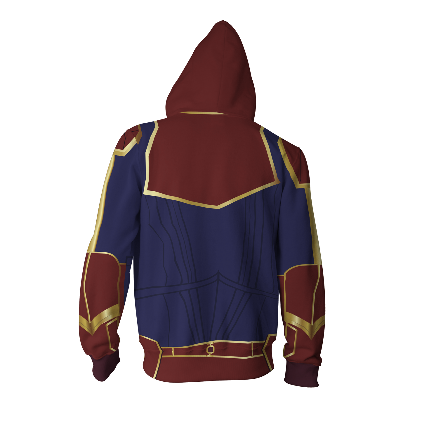 Captain Marvel Cosplay Zip Up Hoodie Jacket