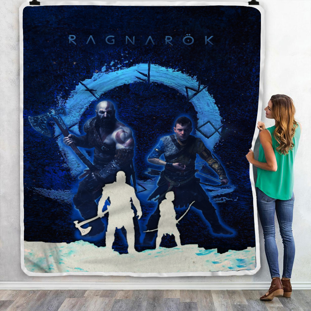 God of War Ragnarok Video Game Throw Blanket