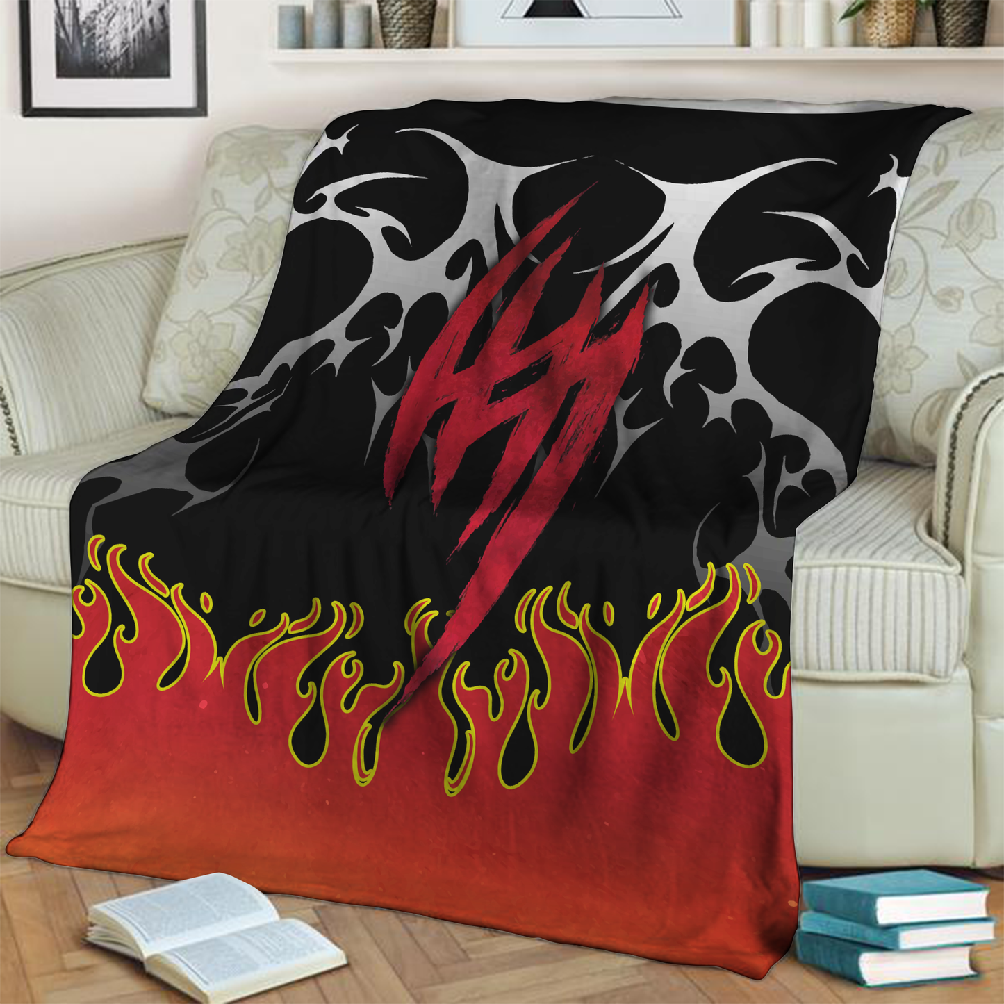 Tekken Jin Kazama Symbol 3D Throw Blanket 130cm x 150cm