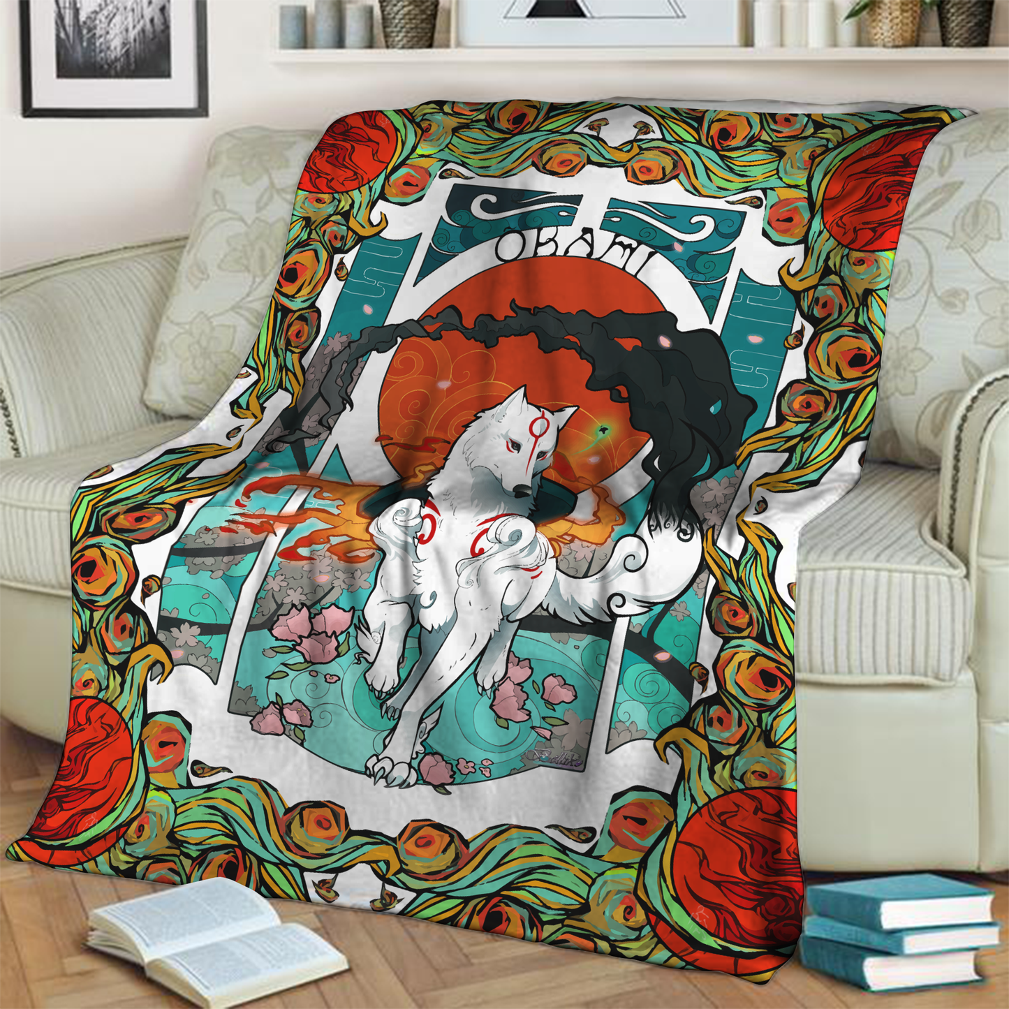 Okami 3D Throw Blanket 130cm x 150cm