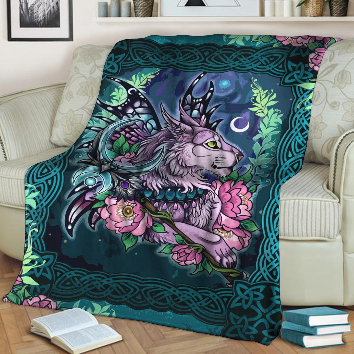 World of Warcraft - The Fairy Wings And Magic Cat 3D Throw Blanket 130cm x 150cm