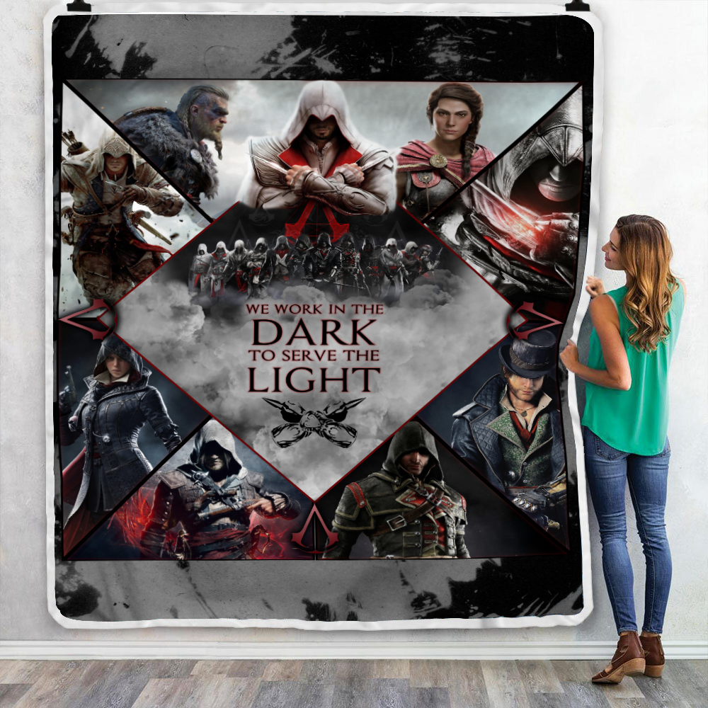 We work in the dark to serve the light Assassin's Creed Throw Blanket 130cm x 150cm
