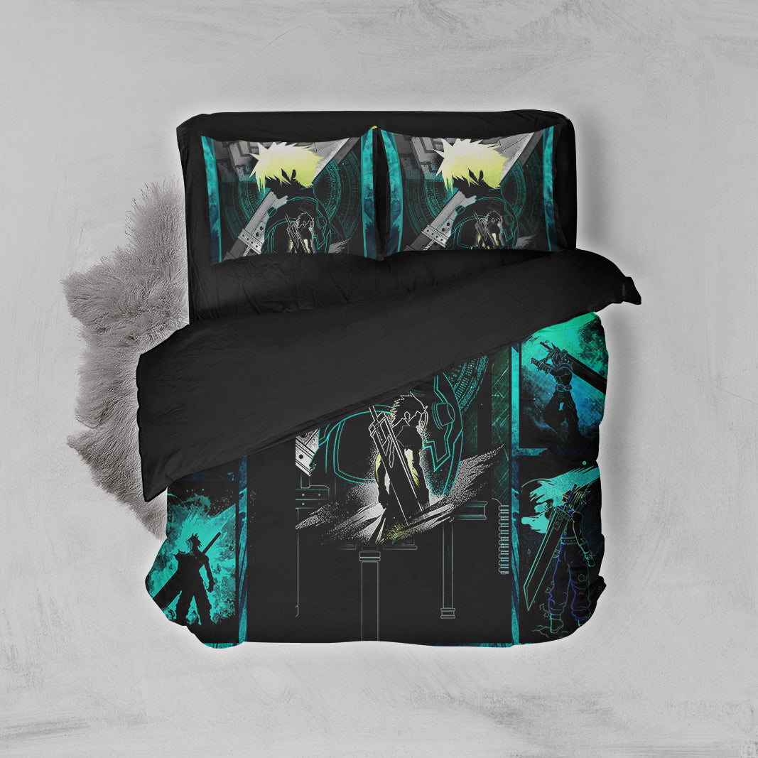 Final Fantasy Cloud Strife 3D Bed Set Twin (3PCS)