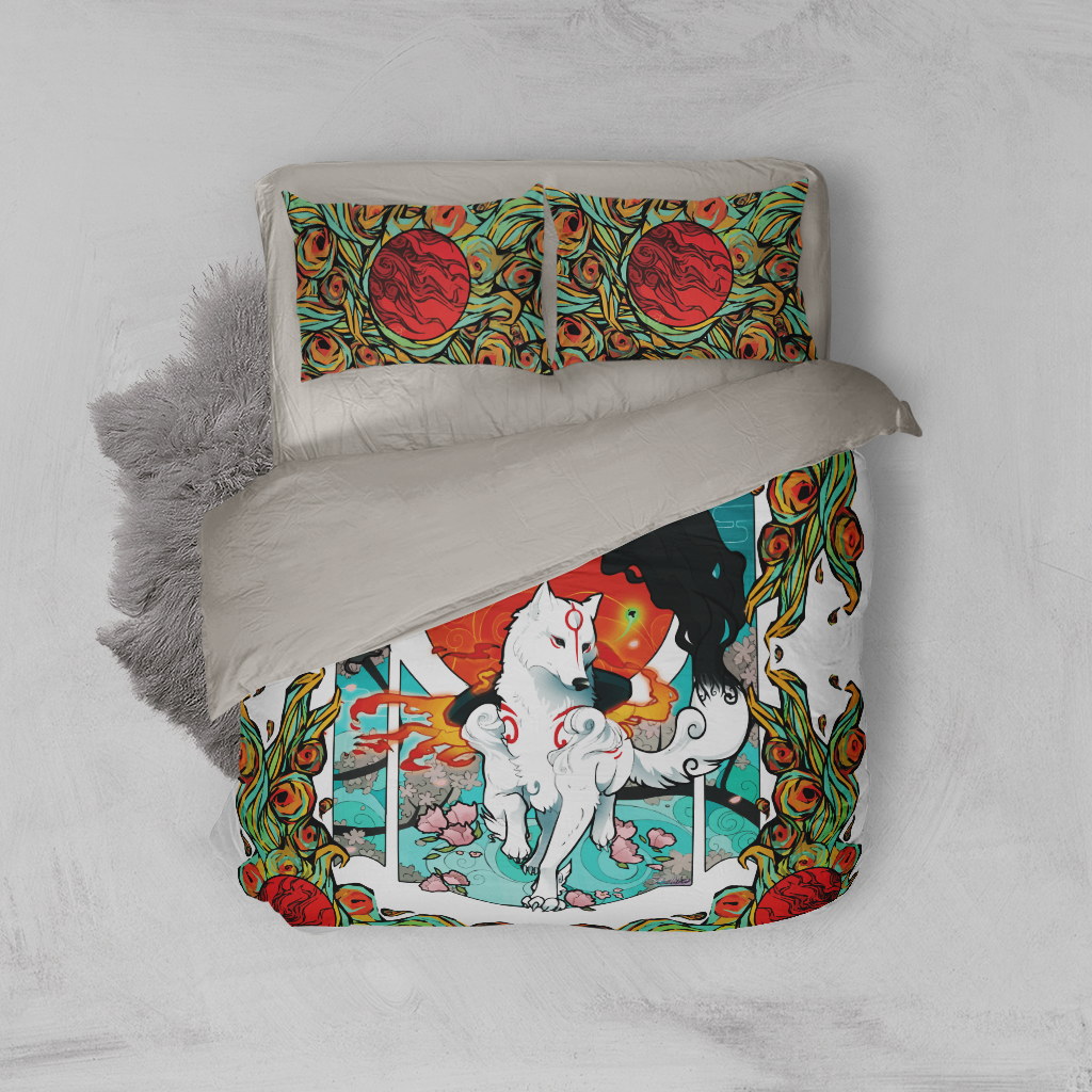 Okami 3D Bed Set Twin (3PCS)