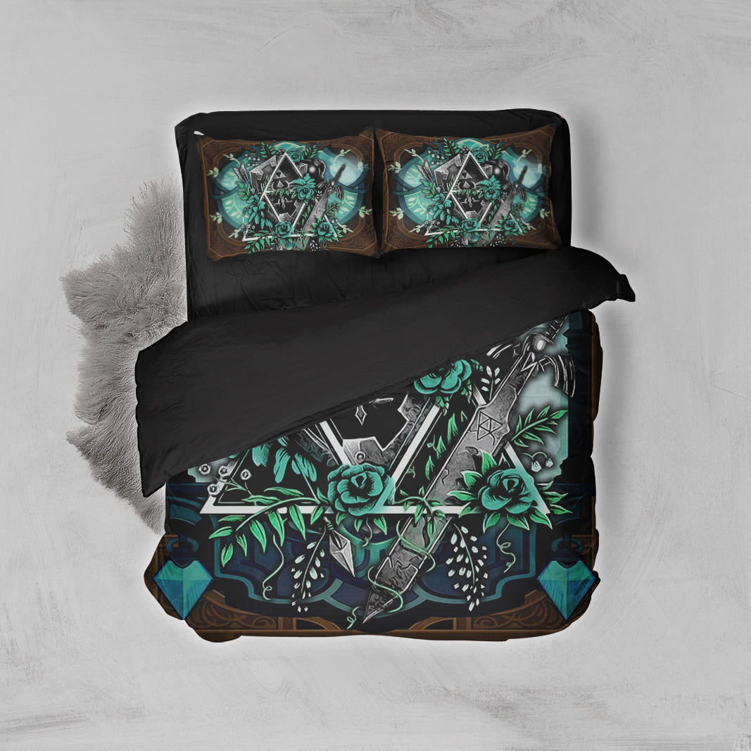 The Legend Of Zelda Green 3D Bed Set Twin (3PCS)
