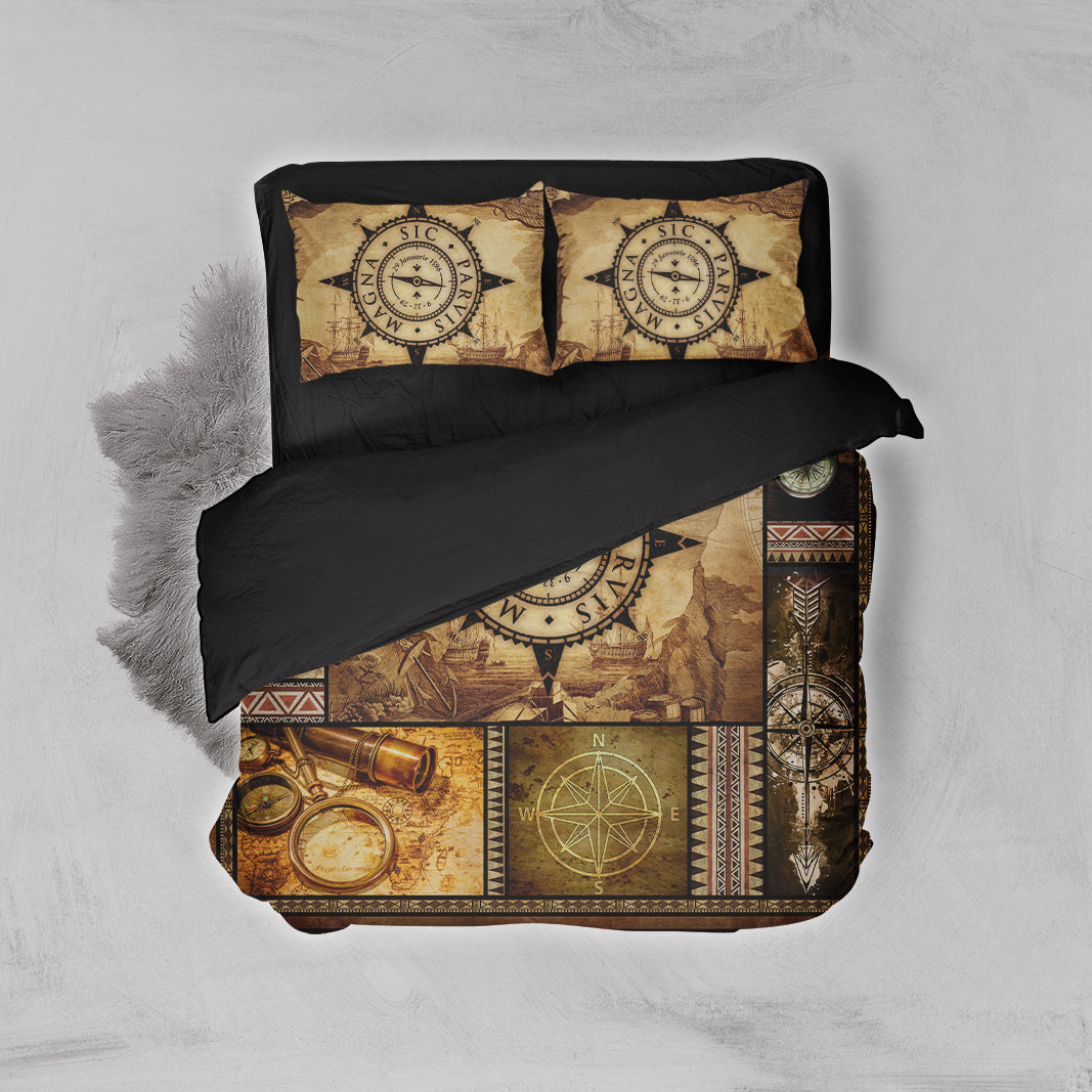 Uncharted Compass 3D Bed Set Twin (3PCS)