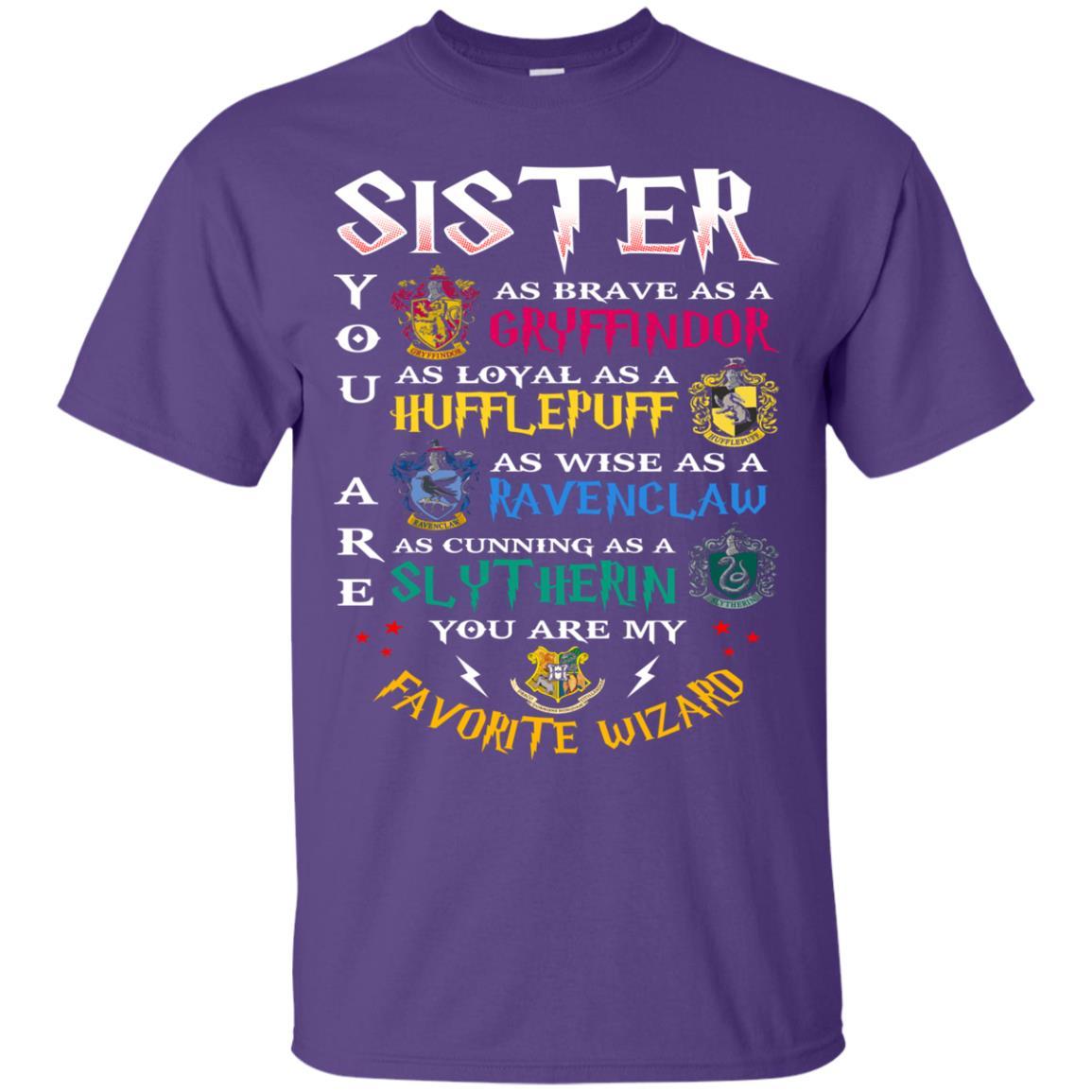 Sister My Favorite Wizard Harry Potter Fan T-shirt Purple S