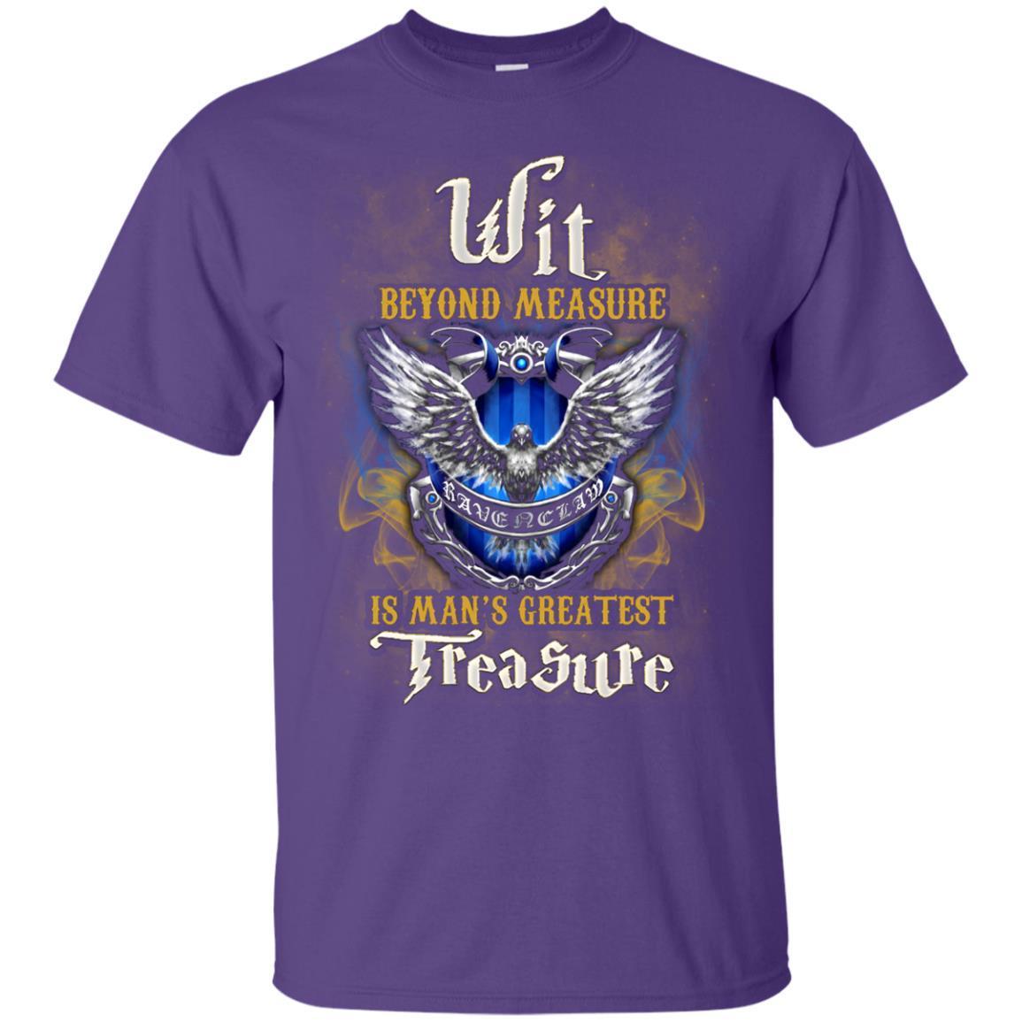 Wit Beyond Measure Is Man's Greatest Treasure Ravenclaw House Harry Potter Fan Shirt Purple S