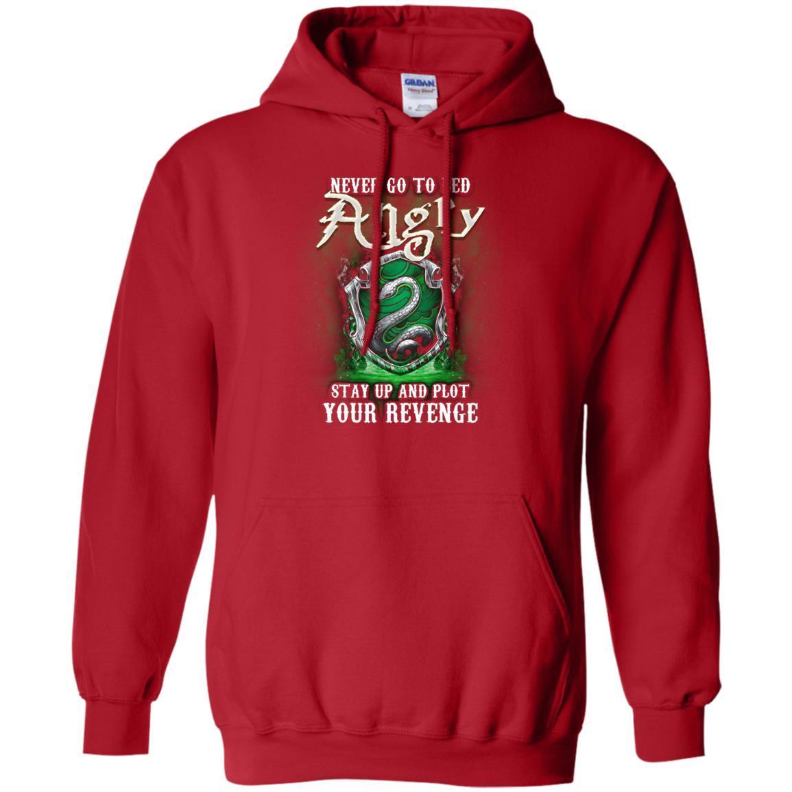 Never Go To Bed Angry Stay Up And Plot Your Revenge Slytherin House Harry Potter Fan Shirt