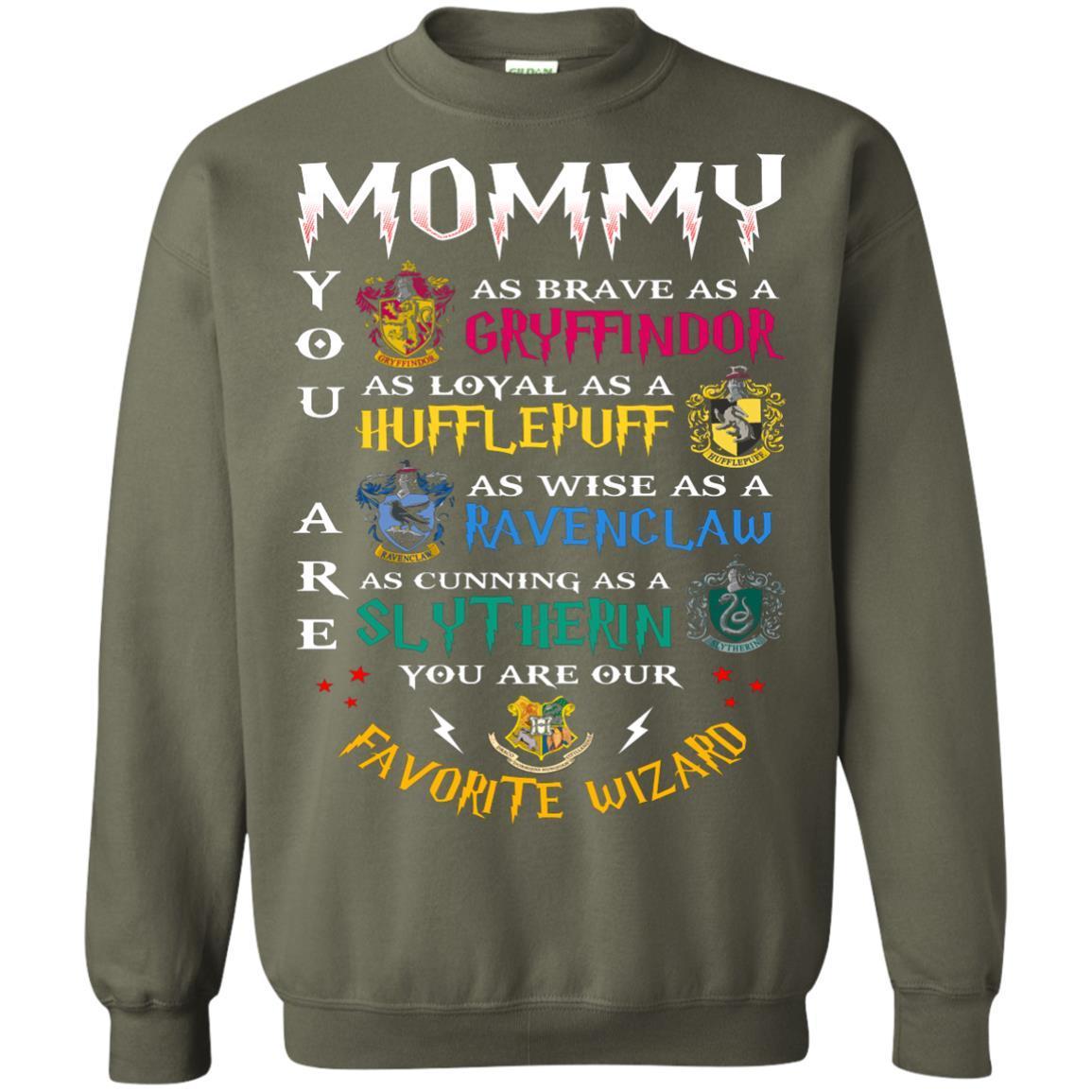 Mommy Our Favorite Wizard Harry Potter Fan T-shirt Military Green S