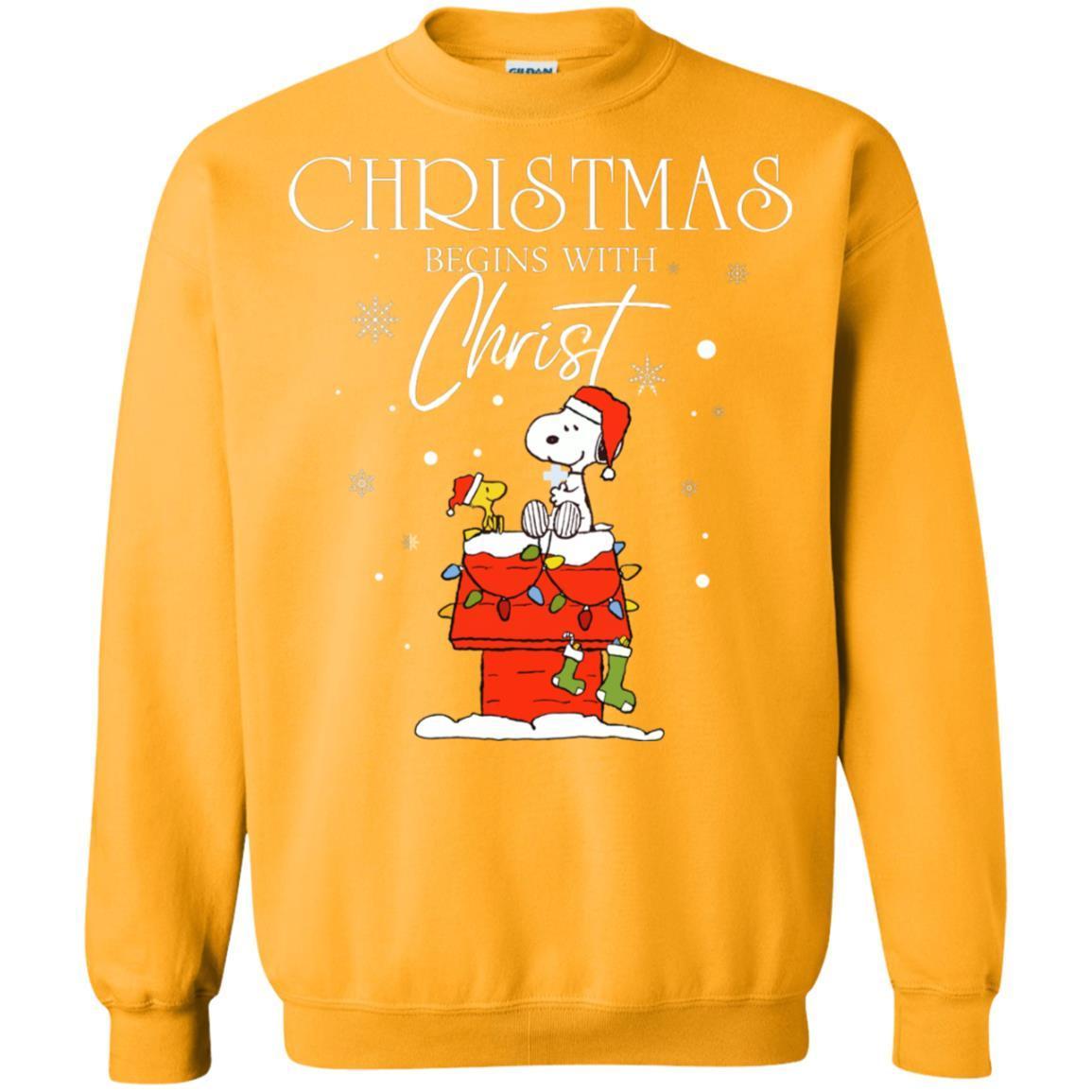 Christmas Begins With Christ Shirt