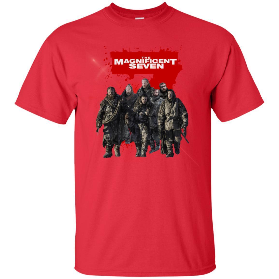 The Magnificent Seven Game Of Thrones Version T-shirt Red S