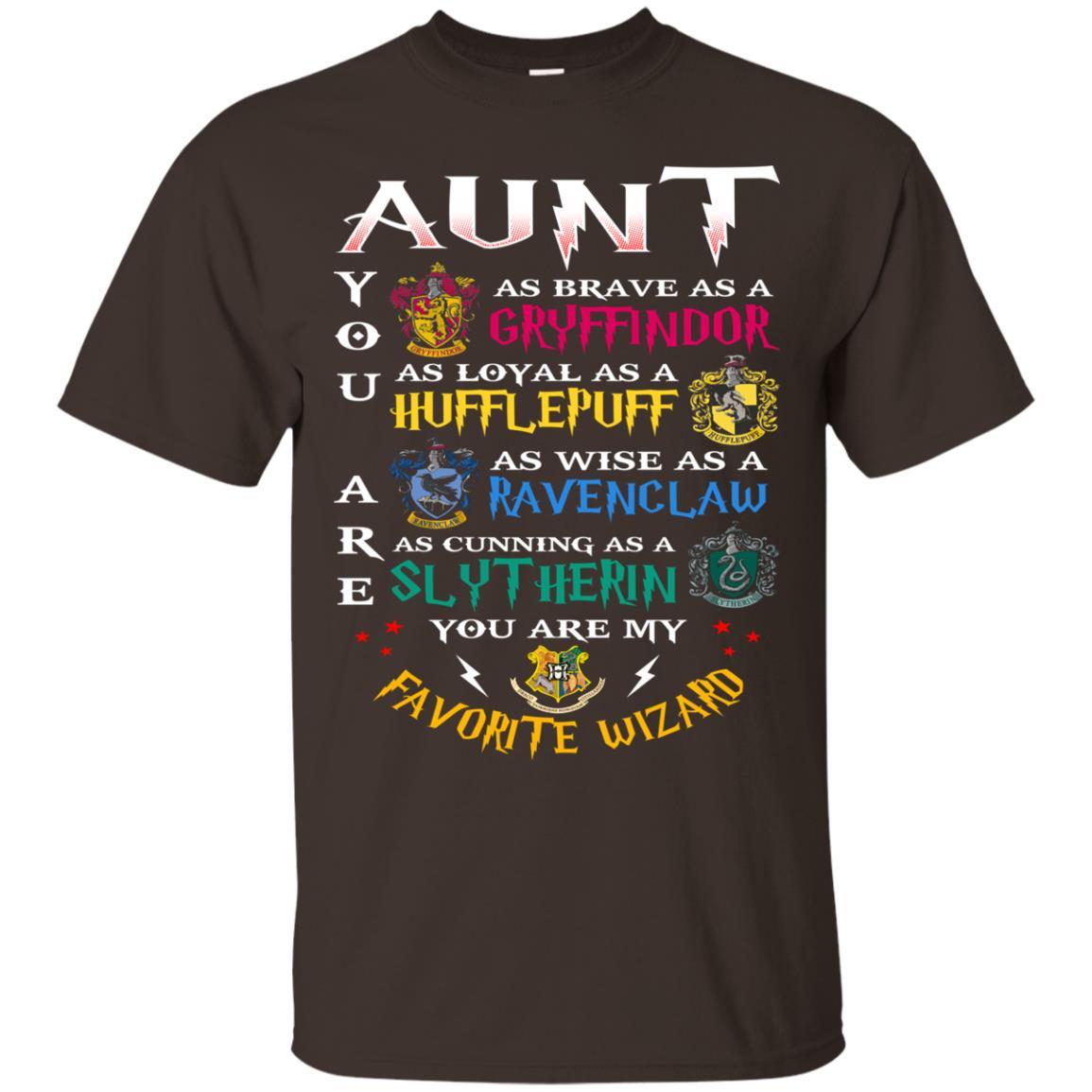 Aunt My Favorite Wizard Harry Potter Fan T-shirt Dark Chocolate S