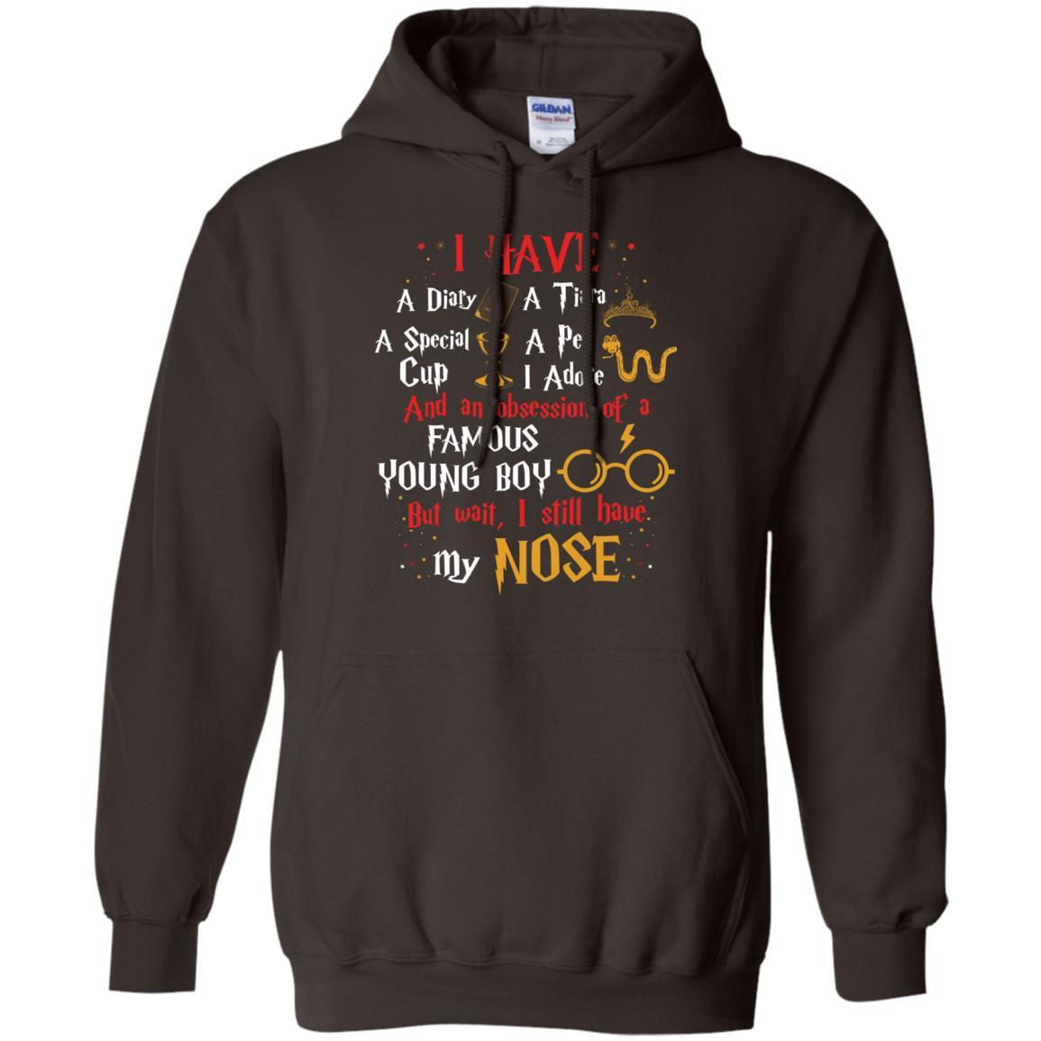 I Have A Diary, A Tiara, A Special Cup, A Pet I Adore And An Obsession Of A Famous Young Boy Harry Potter Fan T-shirt Dark Chocolate S
