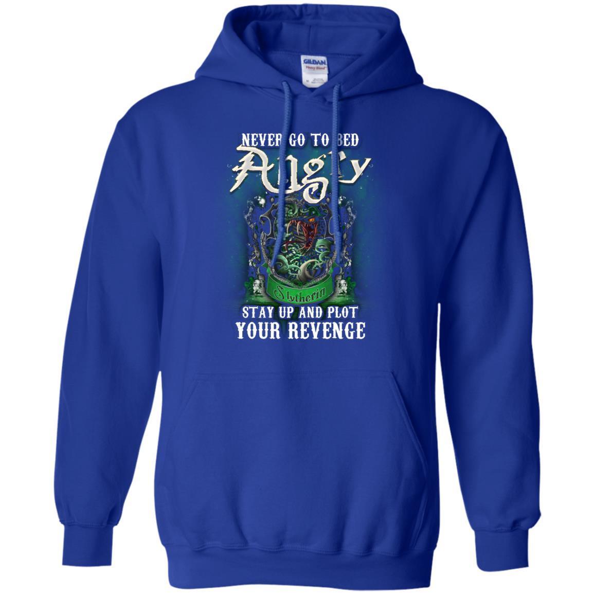 Never Go To Bed Angry Stay Up And Plot Your Revenge Slytherin House Harry Potter Shirt