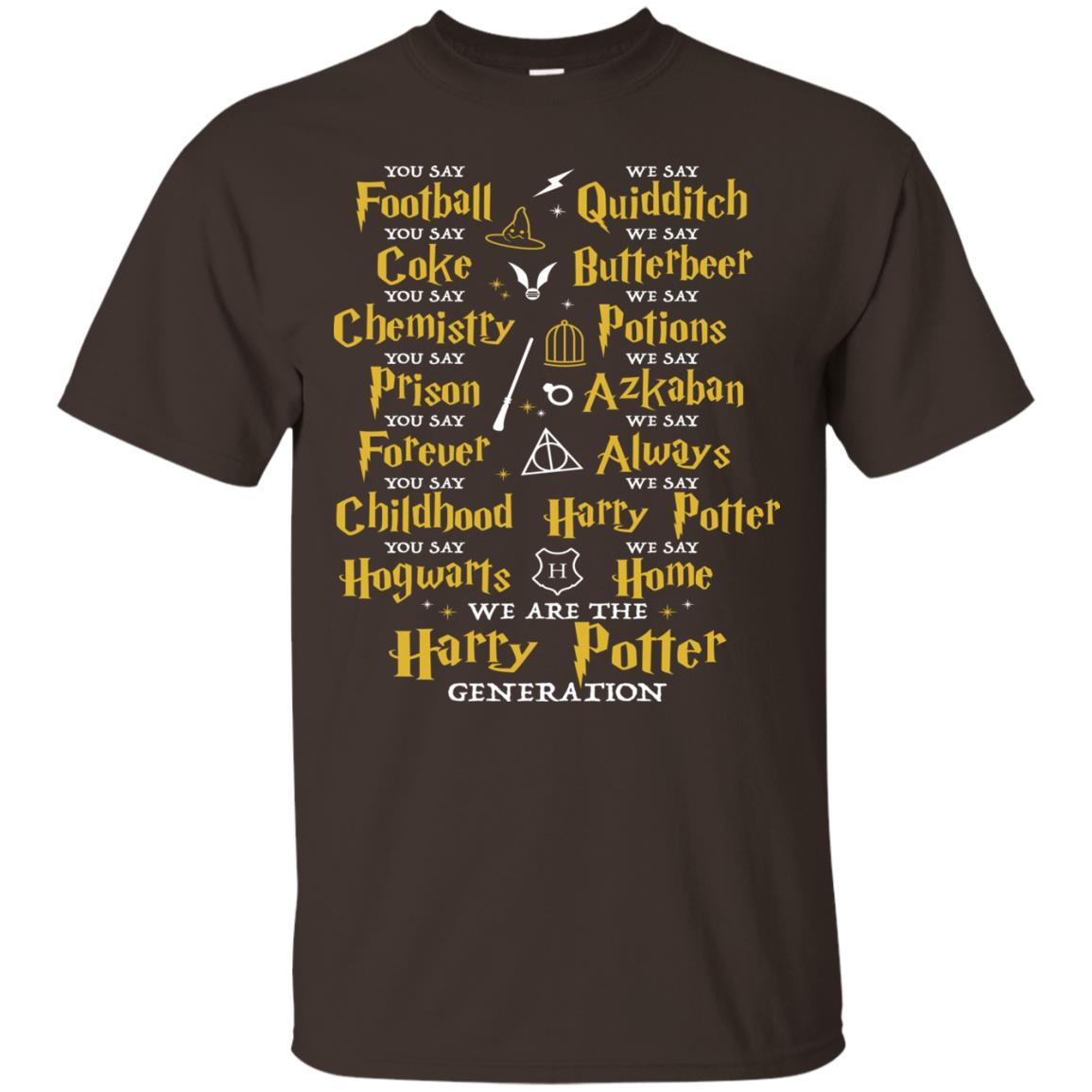 We Are The Harry Potter Generation Movie Fan T-shirt Dark Chocolate S