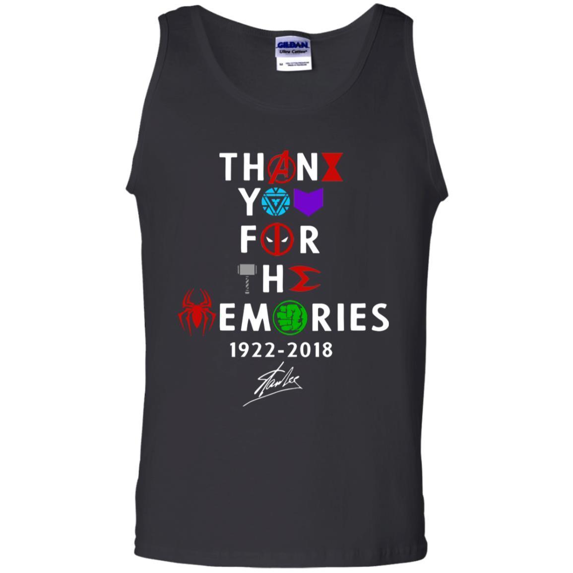 Thank You For The Memories Stan Lee Movie Hero Fan Shirt Black S