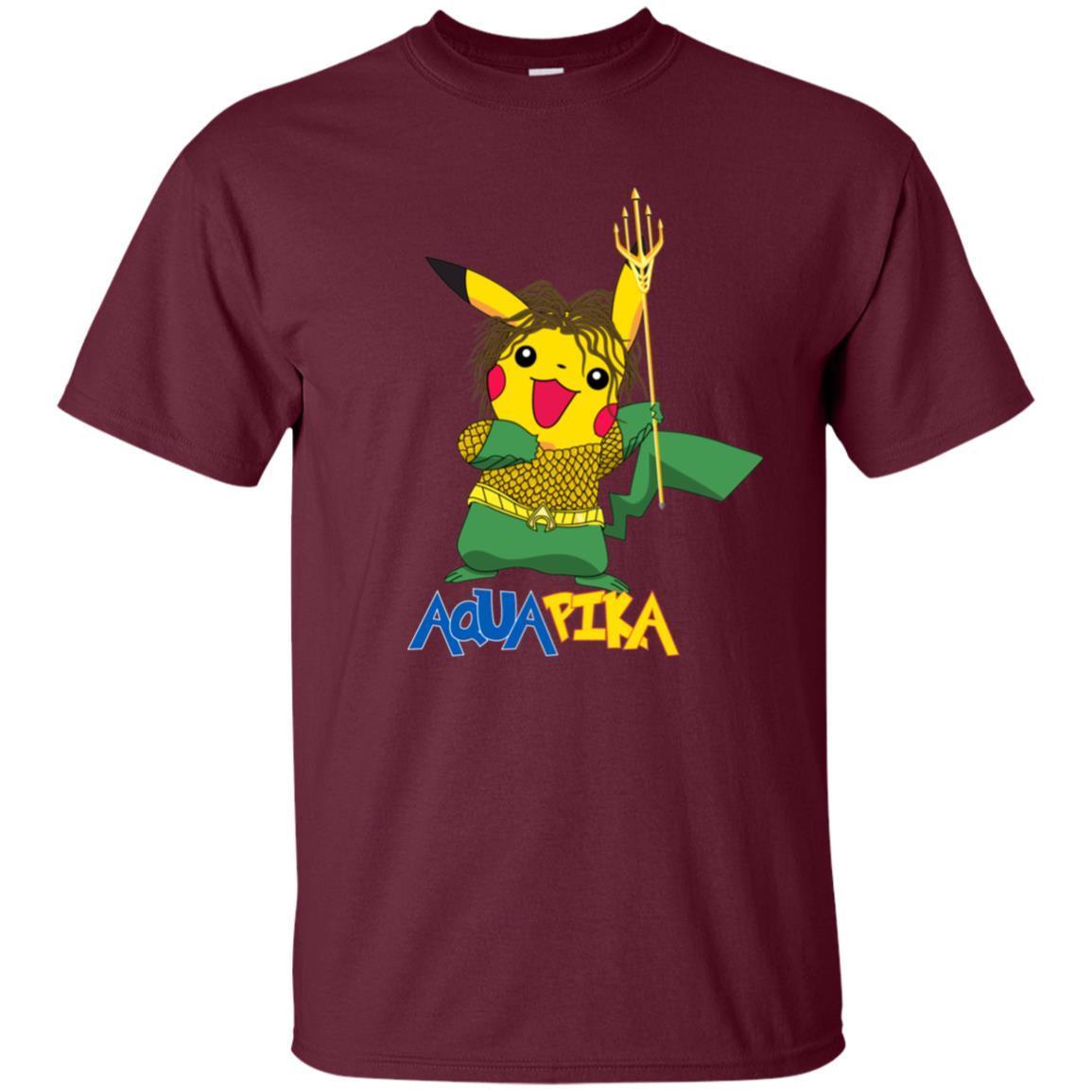 Aquapika Aquaman Piakachu Fan Shirt Maroon S