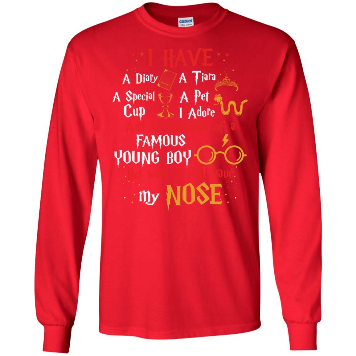 I Have A Diary, A Tiara, A Special Cup, A Pet I Adore And An Obsession Of A Famous Young Boy Harry Potter Fan T-shirt Red S