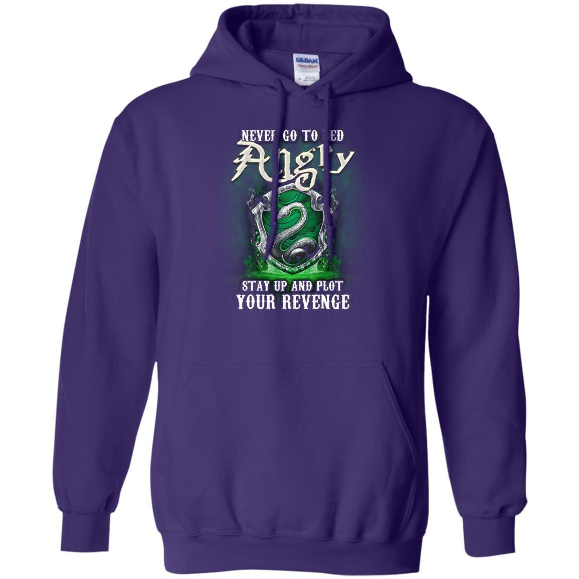 Never Go To Bed Angry Stay Up And Plot Your Revenge Slytherin House Harry Potter Fan Shirt