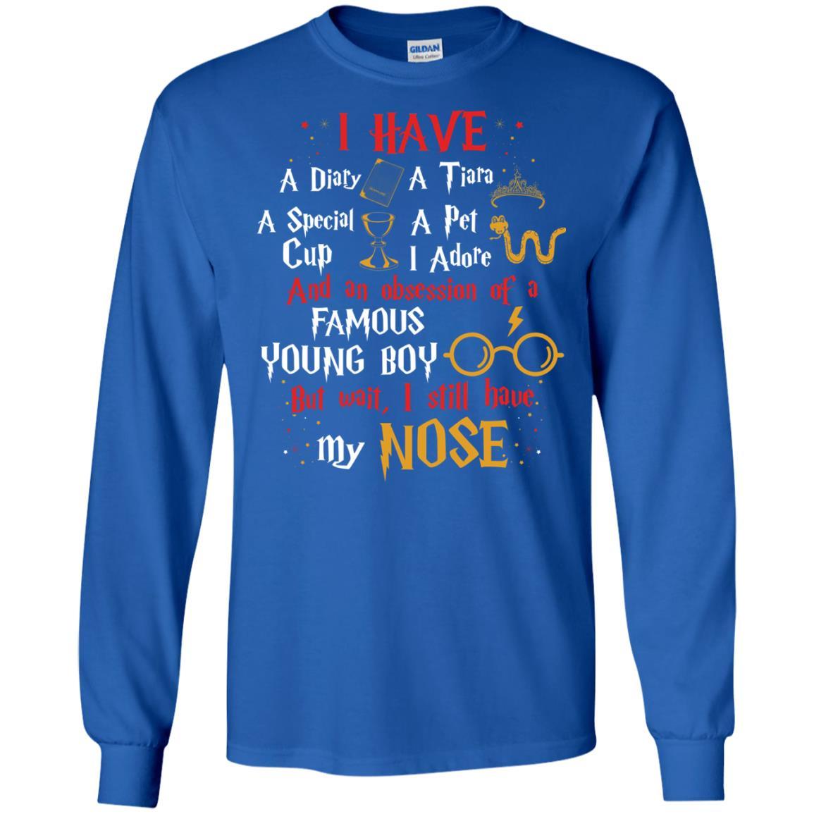 I Have A Diary, A Tiara, A Special Cup, A Pet I Adore And An Obsession Of A Famous Young Boy Harry Potter Fan T-shirt Royal S