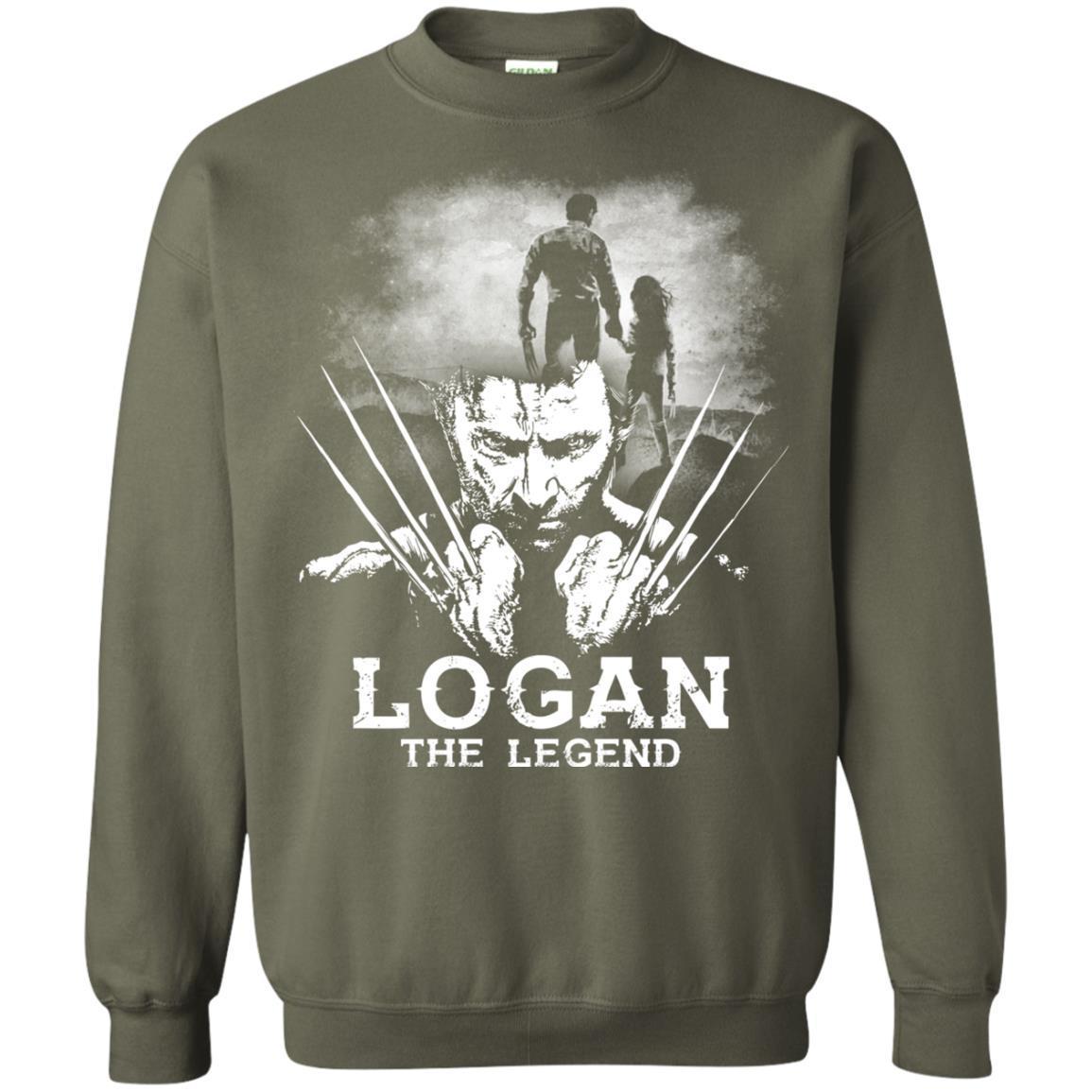 Logan The Legend Wolverine Fan T-shirt Military Green S