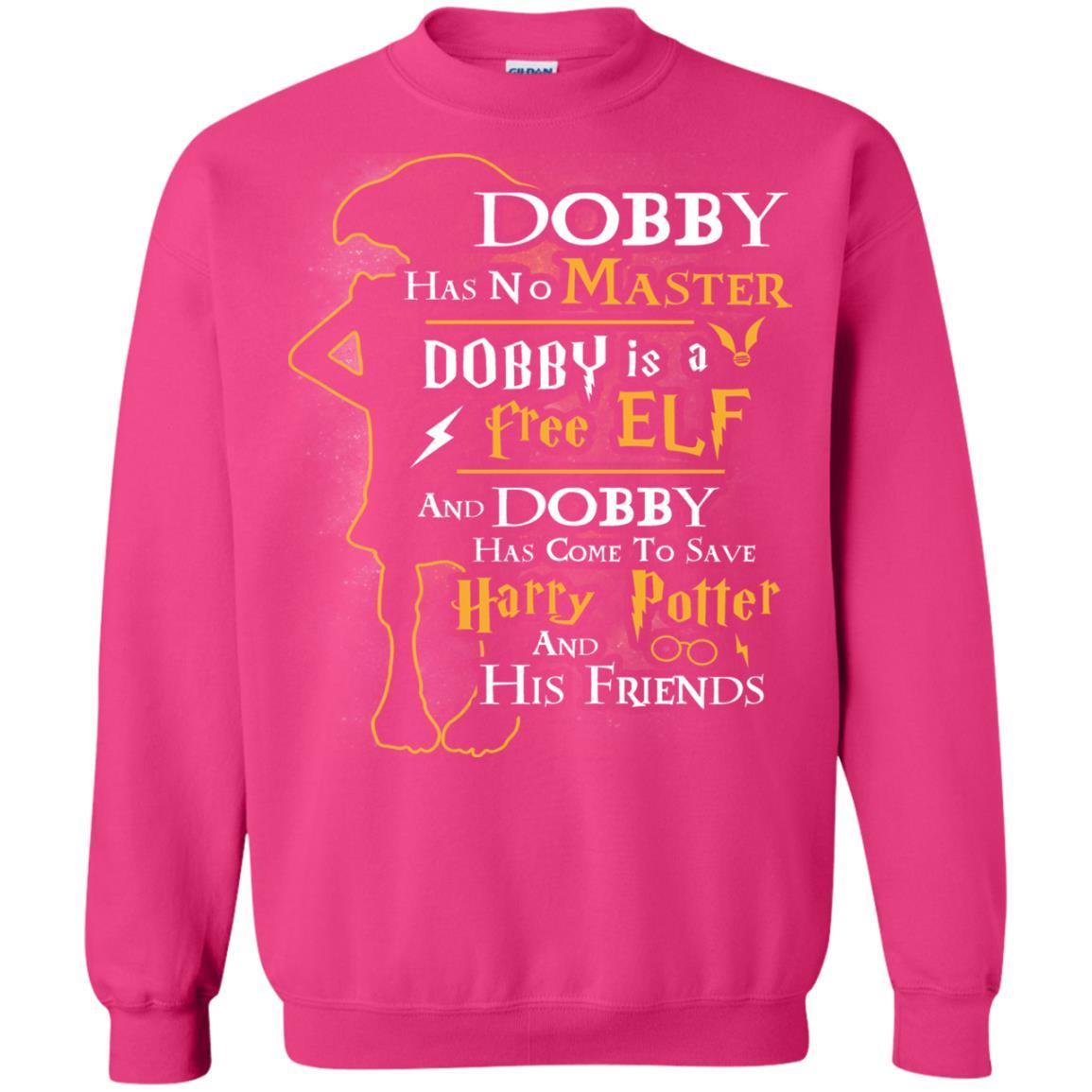 Dobby Has No Master Dobby Is A Free Elf And Dobby Has Come To Save Harry Potter And His Friends Movie Fan T-shirt Heliconia S