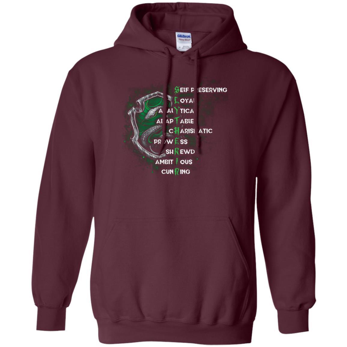 Slytherin House Harry Potter Fan Shirt Maroon S