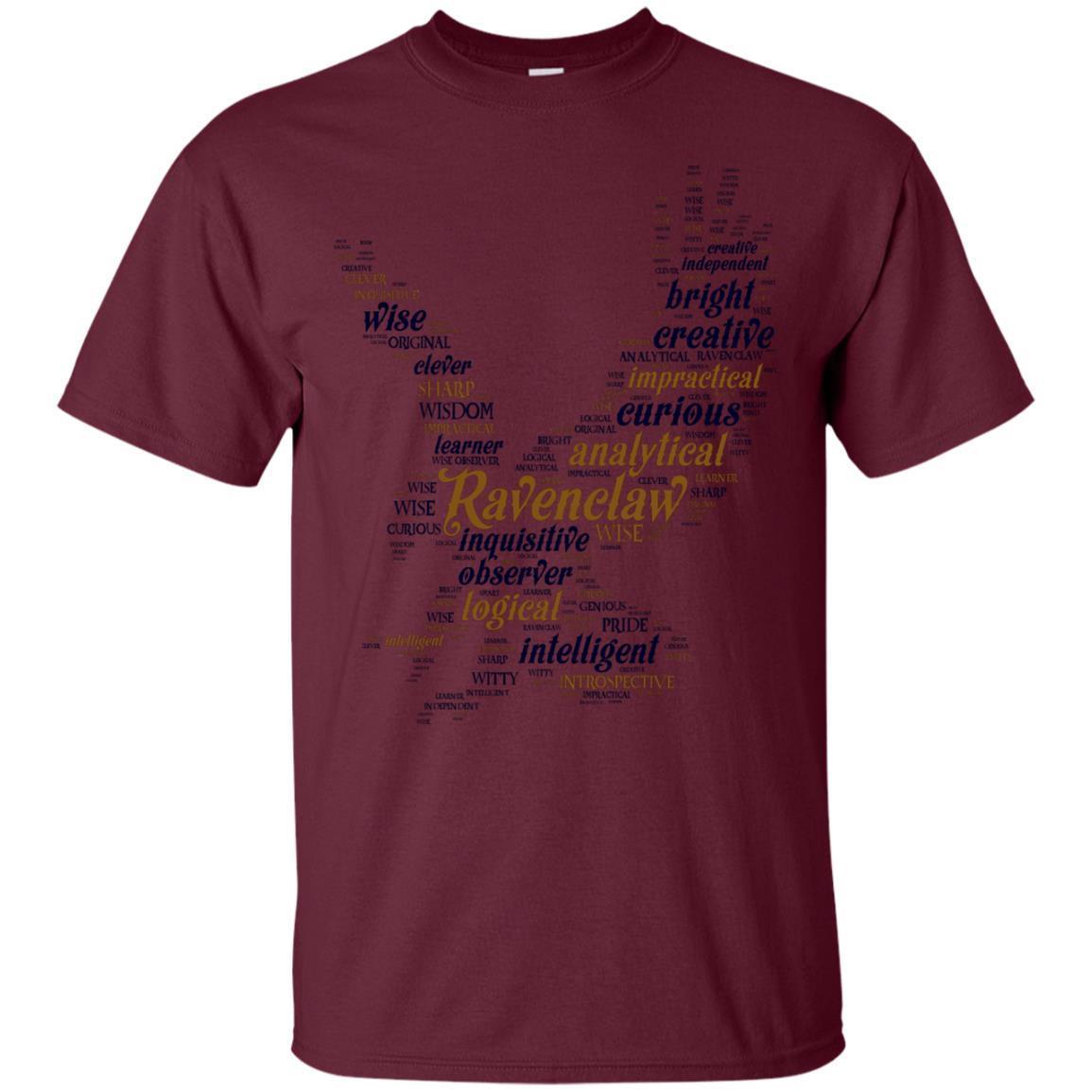 Ravenclaw House Harry Potter Fan Shirt Maroon S