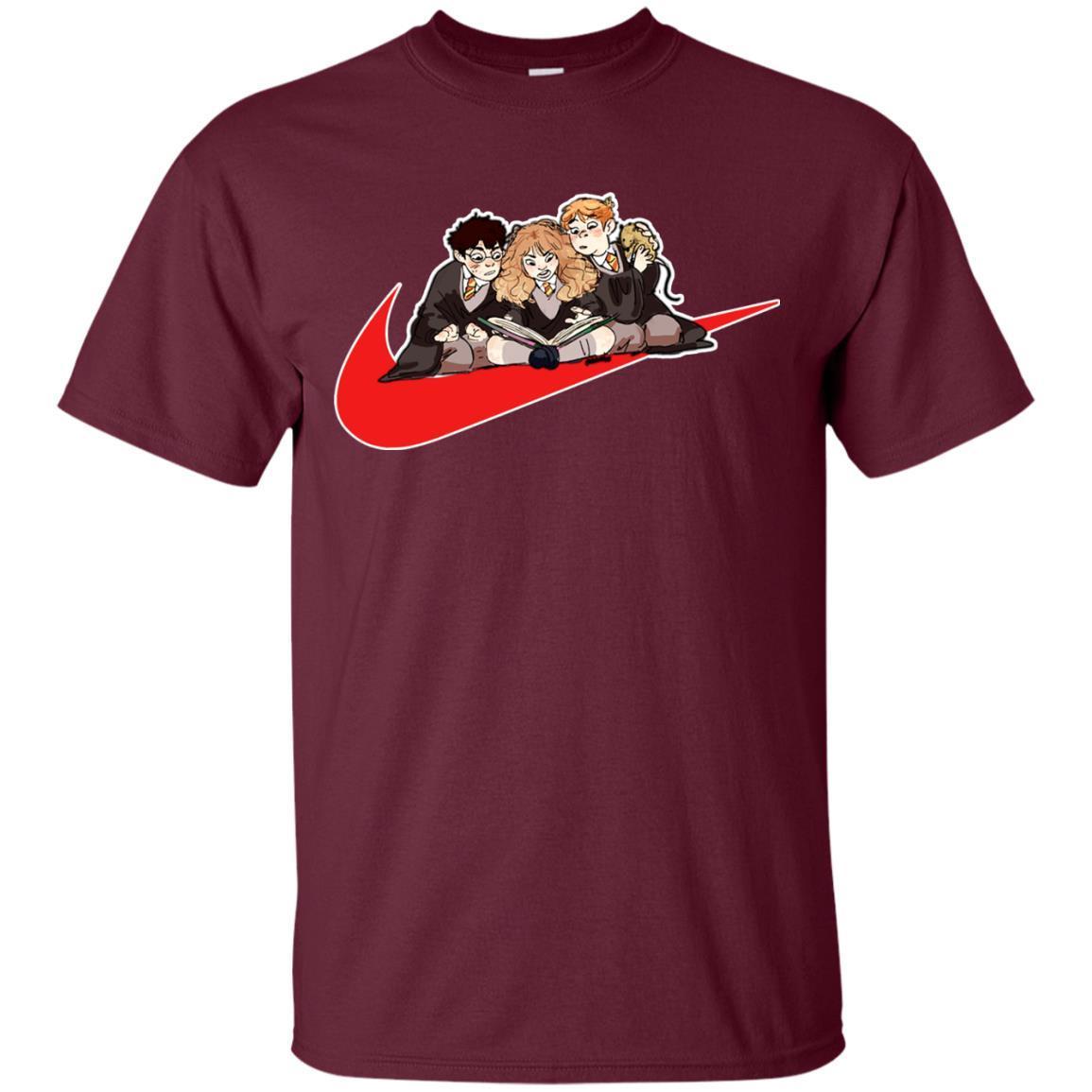 Harry Ron Hermione Gryffindor House Harry Potter Fan Shirt Maroon S