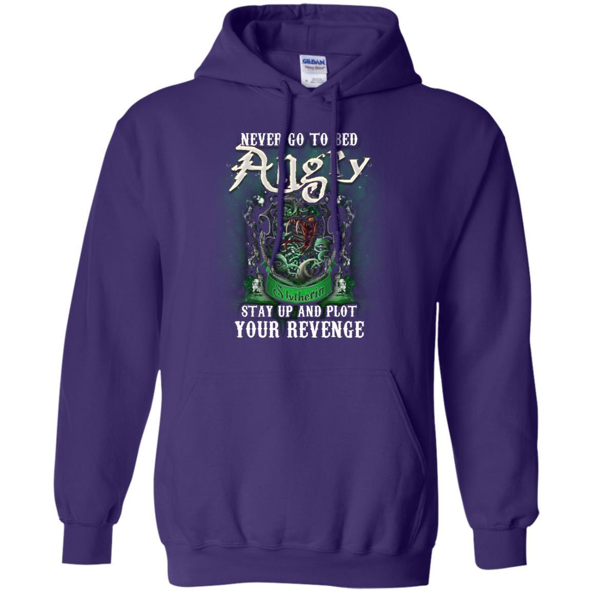 Never Go To Bed Angry Stay Up And Plot Your Revenge Slytherin House Harry Potter Shirt