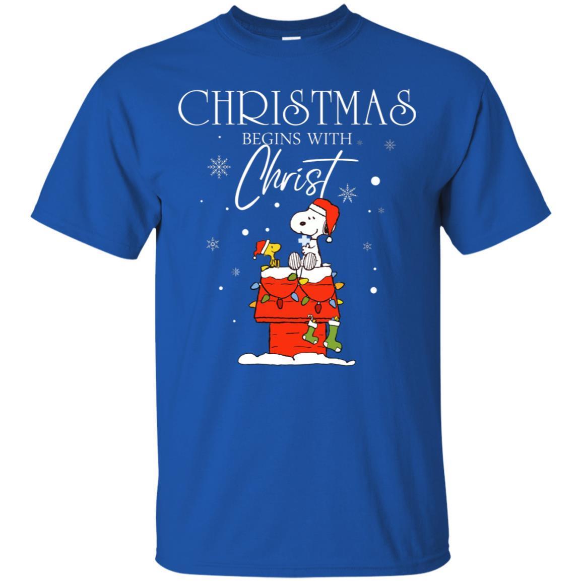 Christmas Begins With Christ Shirt