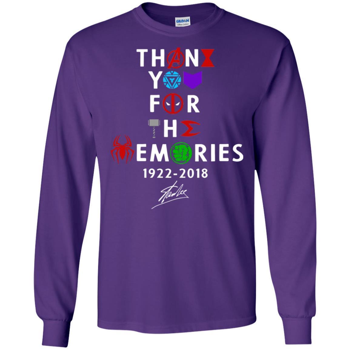 Thank You For The Memories Stan Lee Movie Hero Fan Shirt