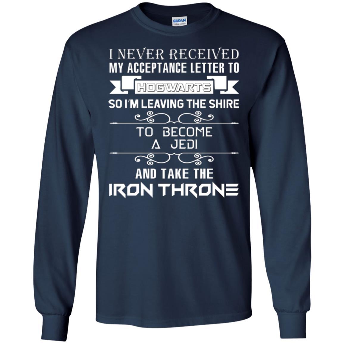 I Never Received My Acceptance Letter To Hogwarts Harry Potter Fan T-shirt Navy S